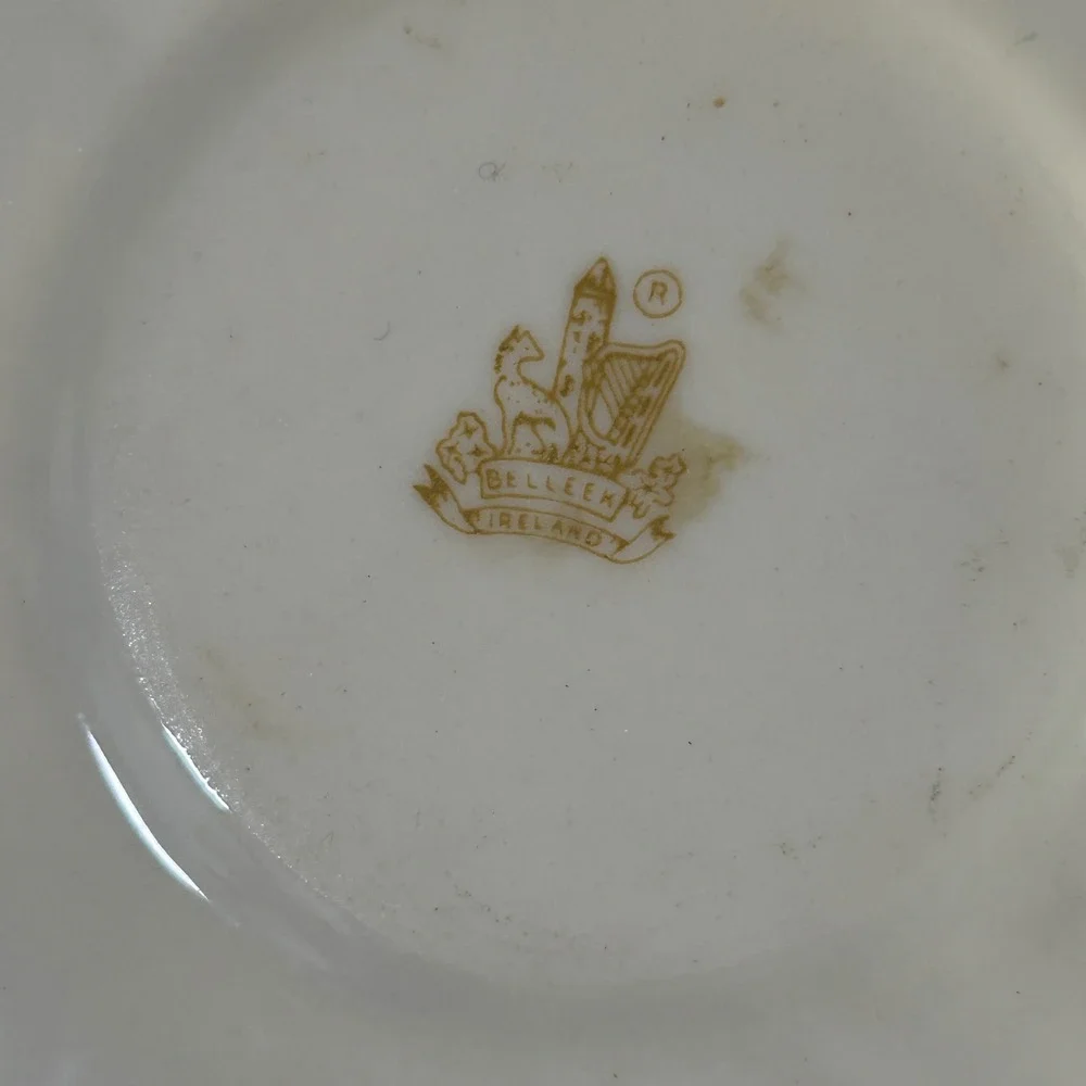 Belleek Shamrock Saucer 5.25